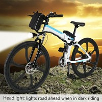 Dozenla Electric Power Mountain Bicycle with Lithium-Ion Battery 26inch 21 Speed Foldable [US Stock] - B077N7FZ7Z